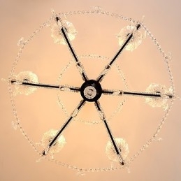 Lámpara de araña de cristal de 6 luces, moderna, contemporánea, tradicional, clásica, rústica, estilo cabaña, vintage, retro.