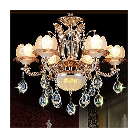 Colgante de cristal de estilo europeo, estilo de aleación simple, iluminación retro. Colgante de cristal de estilo europeo, estilo de aleación simple, iluminación retro.