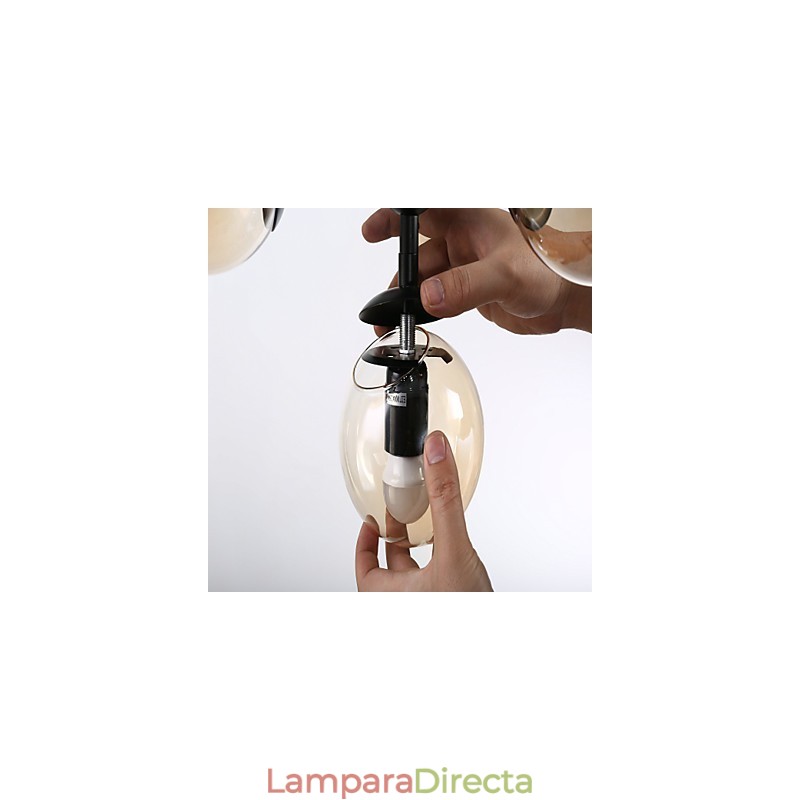 Lámpara de araña de metal con pintura retro clásica tradicional para diseñadores.