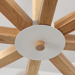 Lámpara de araña de 8 luces, moderna, contemporánea, tradicional, clásica, vintage, estilo campestre, de madera.