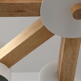 Lámpara de araña de 8 luces, moderna, contemporánea, tradicional, clásica, vintage, estilo campestre, de madera.