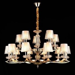 Lámpara colgante de aleación de zinc con cristal, estilo mini, de metal, para interiores y tiendas, 15 bombillas.