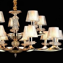 Lámpara colgante de aleación de zinc con cristal, estilo mini, de metal, para interiores y tiendas, 15 bombillas.