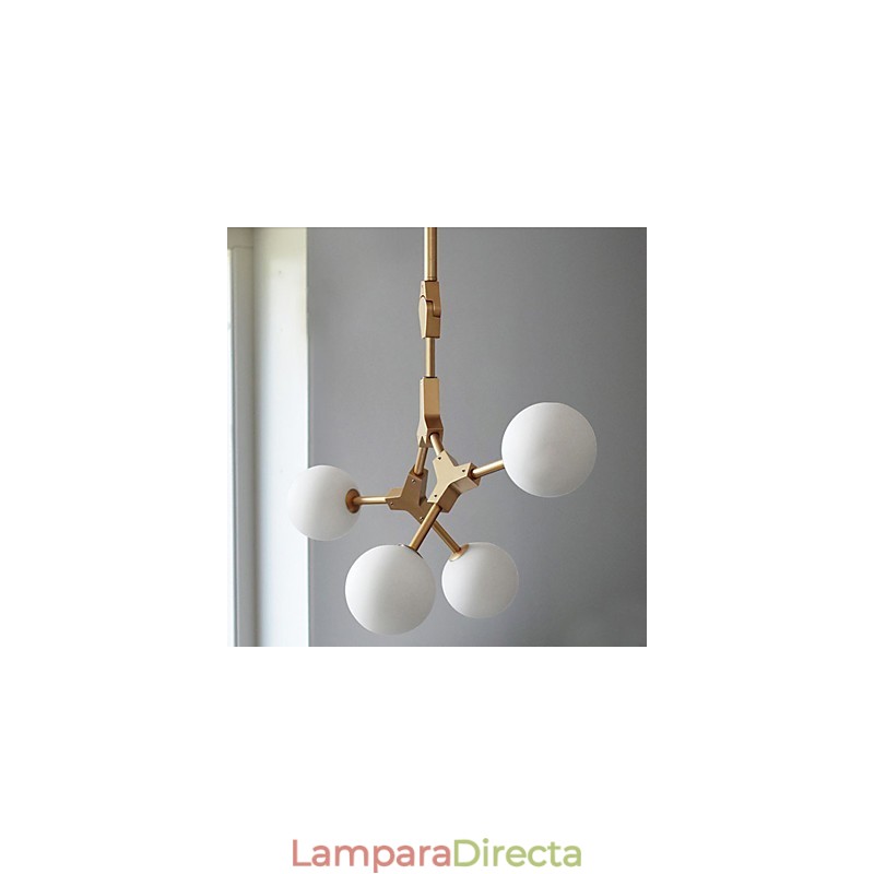Lámpara colgante de bambú de madera estilo mini con pintura clásica tradicional