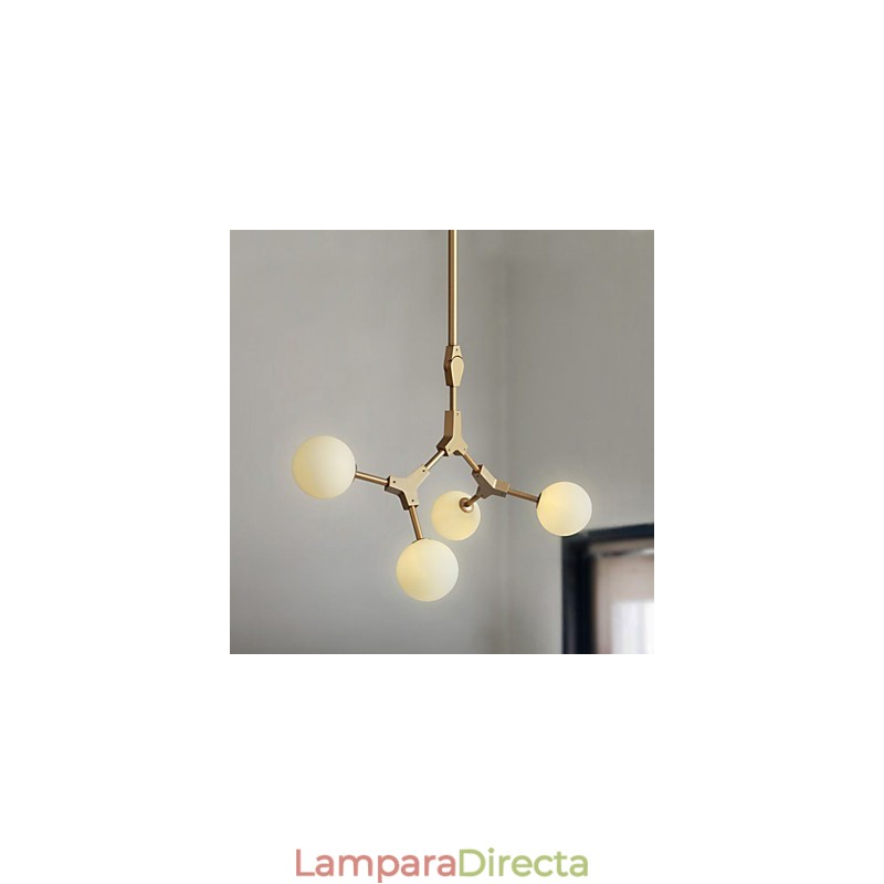 Lámpara colgante de bambú de madera estilo mini con pintura clásica tradicional