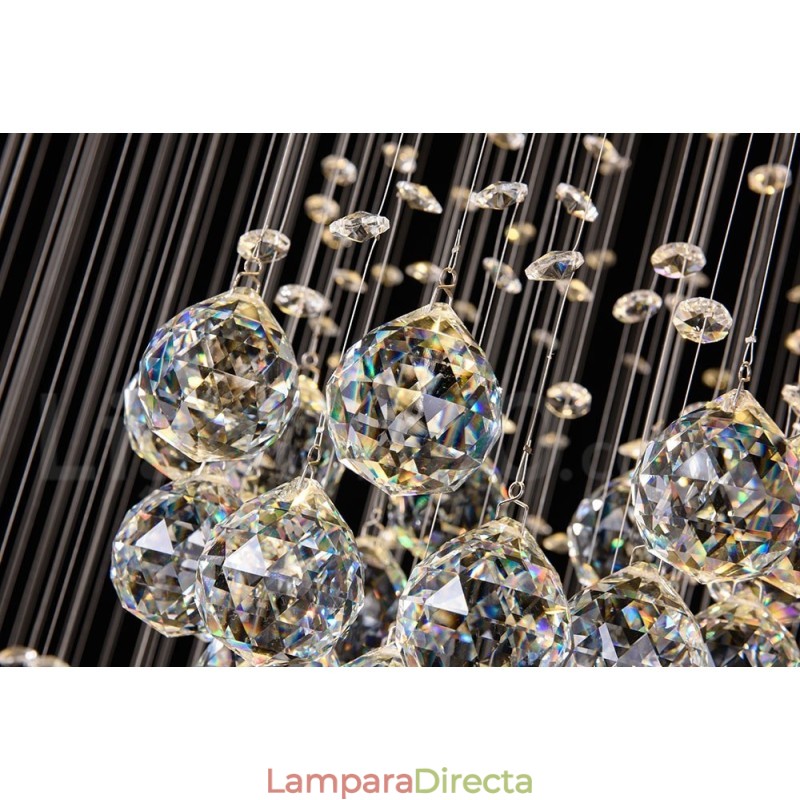 Lámpara colgante de techo de cristal de 5 metros de largo, moderna, para el hogar