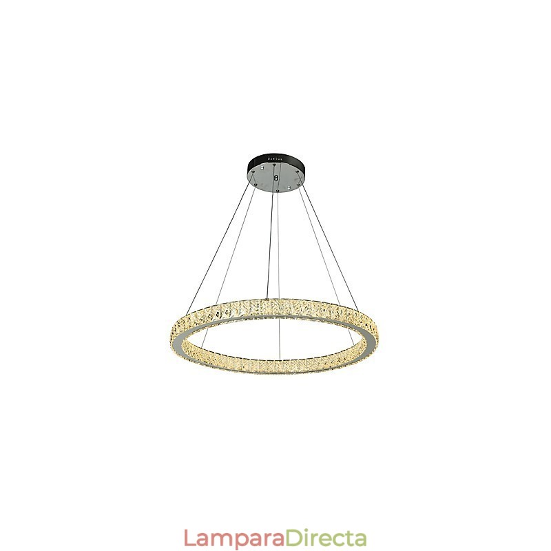 Lámpara colgante de techo con anillo regulable, moderna lámpara de araña para interiores con control remoto