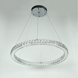 Lámpara colgante de techo con anillo regulable, moderna lámpara de araña para interiores con control remoto