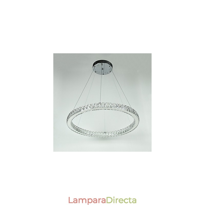 Lámpara colgante de techo con anillo regulable, moderna lámpara de araña para interiores con control remoto
