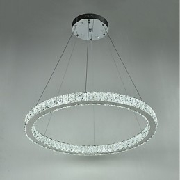 Lámpara colgante de techo con anillo regulable, moderna lámpara de araña para interiores con control remoto