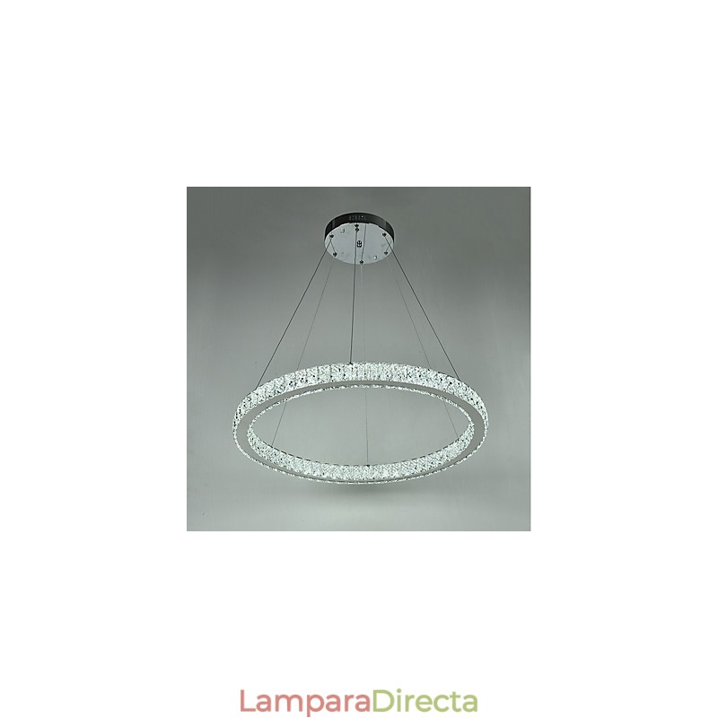 Lámpara colgante de techo con anillo regulable, moderna lámpara de araña para interiores con control remoto