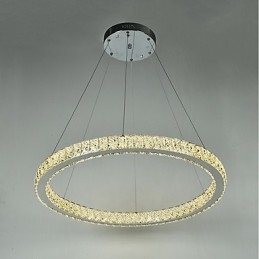 Lámpara colgante de techo con anillo regulable, moderna lámpara de araña para interiores con control remoto