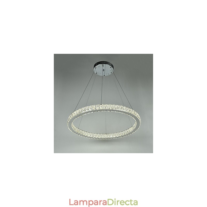 Lámpara colgante de techo con anillo regulable, moderna lámpara de araña para interiores con control remoto