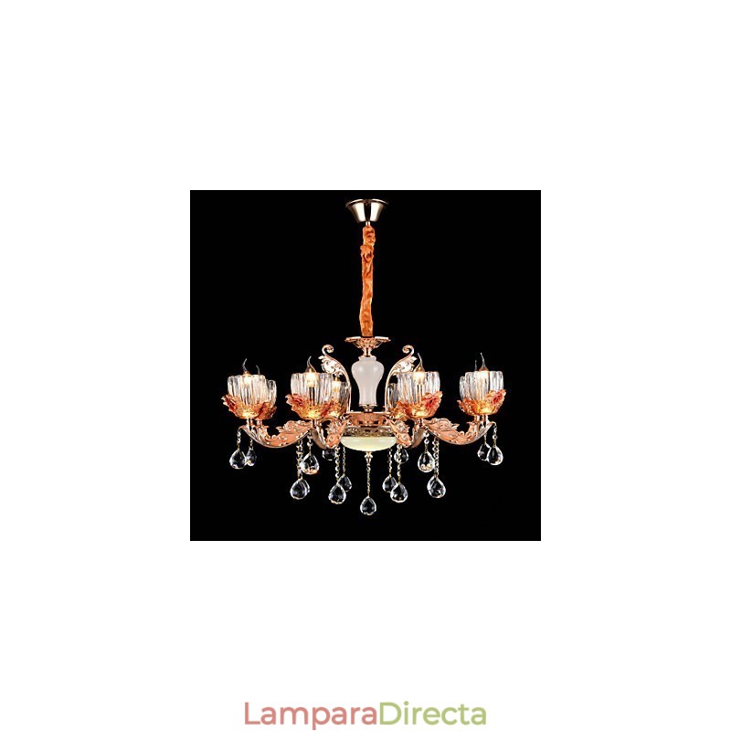 Lámpara colgante de metal estilo mini de cristal, moderna, contemporánea, tradicional, clásica, de aleación de zinc.