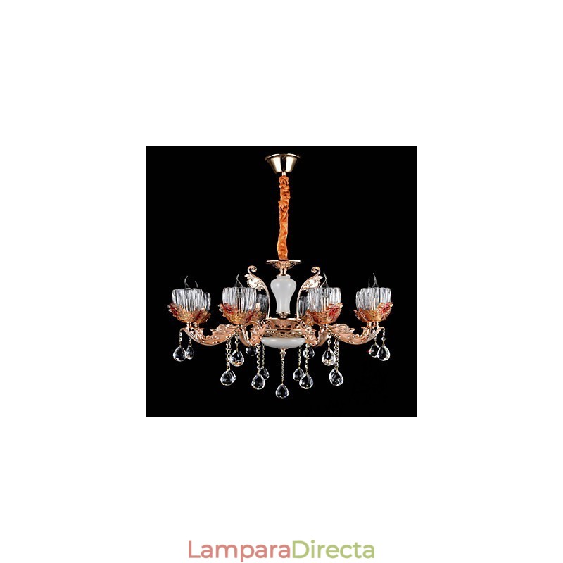 Lámpara colgante de metal estilo mini de cristal, moderna, contemporánea, tradicional, clásica, de aleación de zinc.