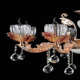 Lámpara colgante de metal estilo mini de cristal, moderna, contemporánea, tradicional, clásica, de aleación de zinc.