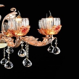 Lámpara colgante de metal estilo mini de cristal, moderna, contemporánea, tradicional, clásica, de aleación de zinc.