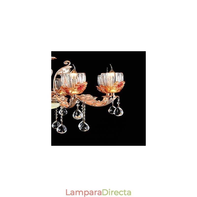 Lámpara colgante de metal estilo mini de cristal, moderna, contemporánea, tradicional, clásica, de aleación de zinc.
