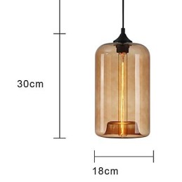 Lámpara colgante minimalista de hierro con diseño de botella, 1 luz