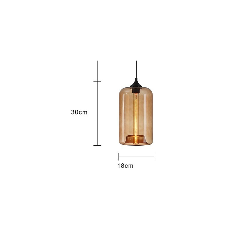 Lámpara colgante minimalista de hierro con diseño de botella, 1 luz