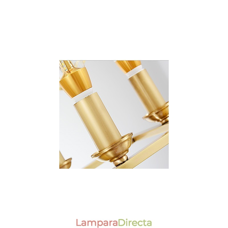 Lámpara de araña de metal moderna y contemporánea de latón para diseñadores.