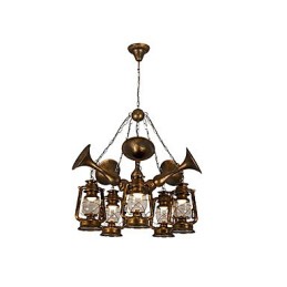 Lámpara de araña de metal con diseño de globo terráqueo estilo rústico vintage retro para diseñadores de estilo mini