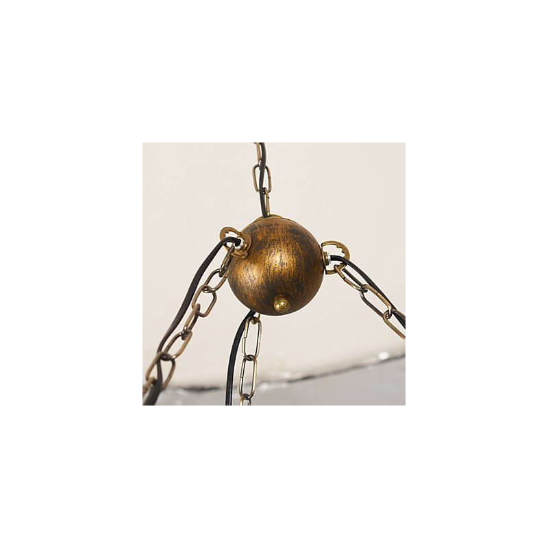 Lámpara de araña de metal con diseño de globo terráqueo estilo rústico vintage retro para diseñadores de estilo mini