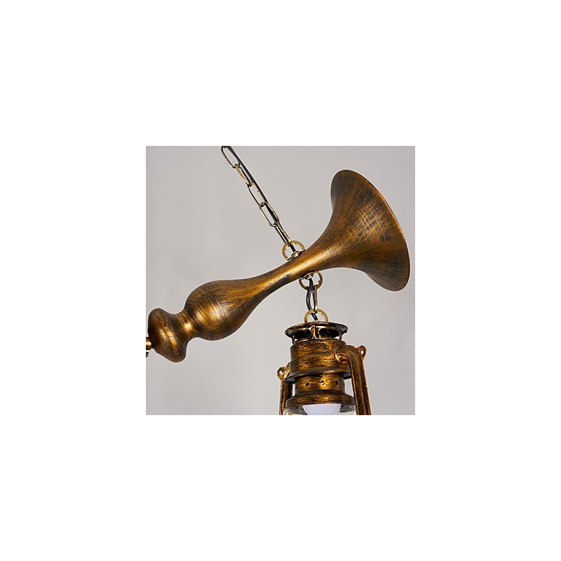 Lámpara de araña de metal con diseño de globo terráqueo estilo rústico vintage retro para diseñadores de estilo mini