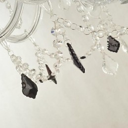 Lámpara de araña de cristal moderna y contemporánea con otras características
