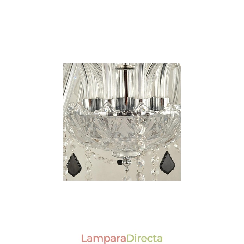 Lámpara de araña de cristal moderna y contemporánea con otras características