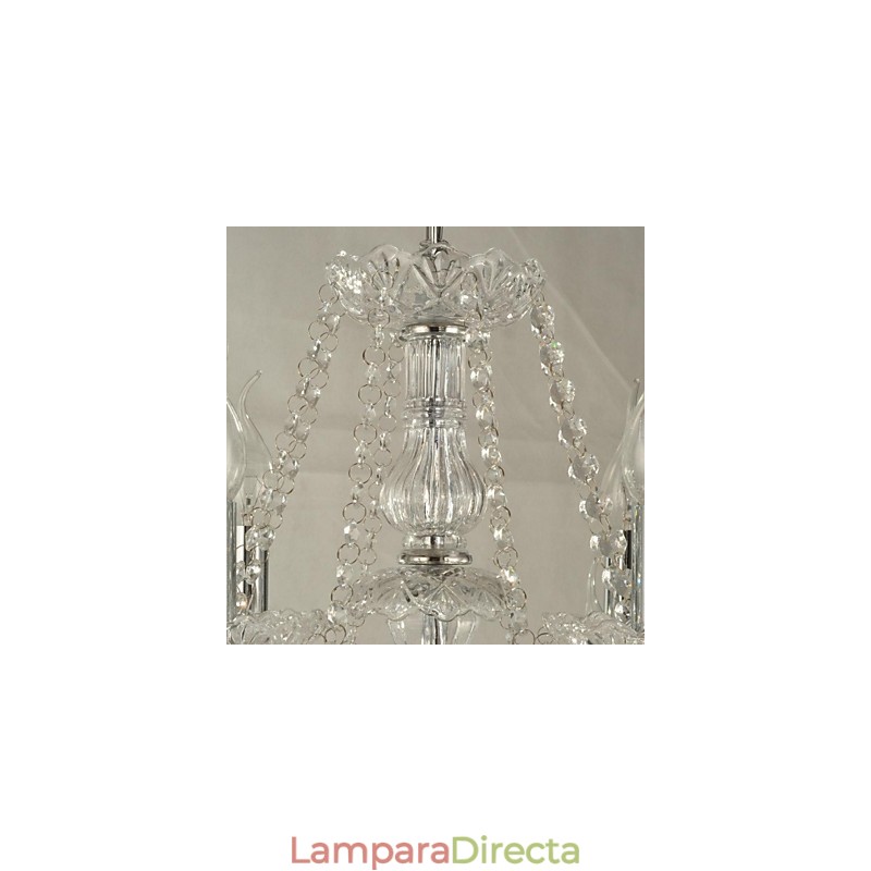 Lámpara de araña de cristal moderna y contemporánea con otras características