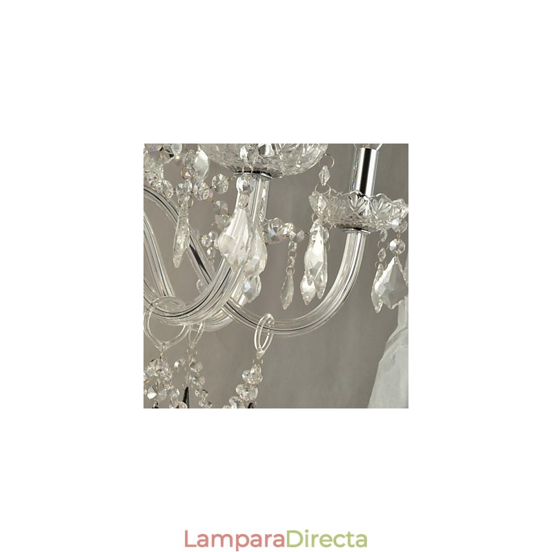 Lámpara de araña de cristal moderna y contemporánea con otras características