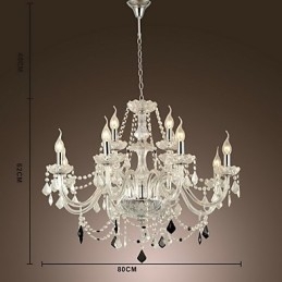 Lámpara de araña de cristal moderna y contemporánea con otras características