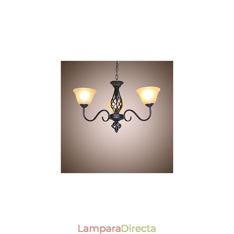 Lámpara de araña de metal, tradicional, clásica, rústica, estilo cabaña, vintage, retro, campestre, otros, para diseñadores de estilo mini.