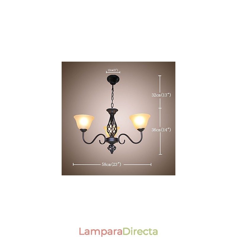 Lámpara de araña de metal, tradicional, clásica, rústica, estilo cabaña, vintage, retro, campestre, otros, para diseñadores de estilo mini.