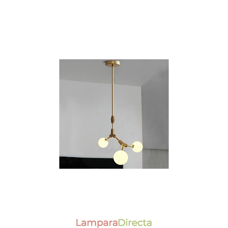 Lámpara colgante de bambú de madera estilo mini con pintura clásica tradicional