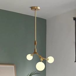 Lámpara colgante de bambú de madera estilo mini con pintura clásica tradicional