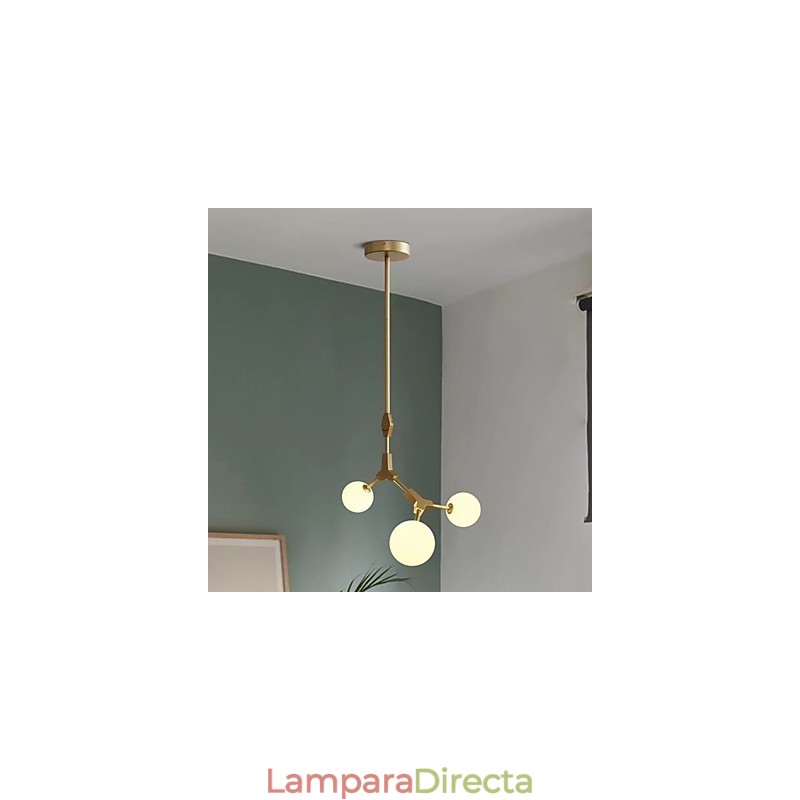 Lámpara colgante de bambú de madera estilo mini con pintura clásica tradicional