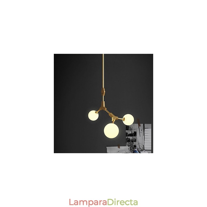 Lámpara colgante de bambú de madera estilo mini con pintura clásica tradicional
