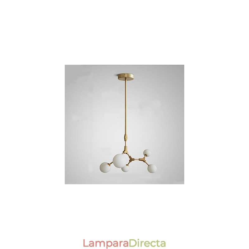 Lámpara colgante de bambú de madera estilo mini con pintura clásica tradicional