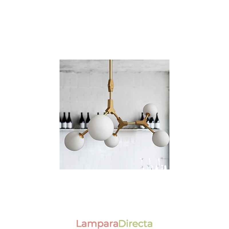 Lámpara colgante de bambú de madera estilo mini con pintura clásica tradicional