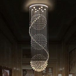 Lámpara colgante de techo de cristal moderna con forma de lágrima de lluvia de 10 luces y 2,5 metros de largo para interiores.