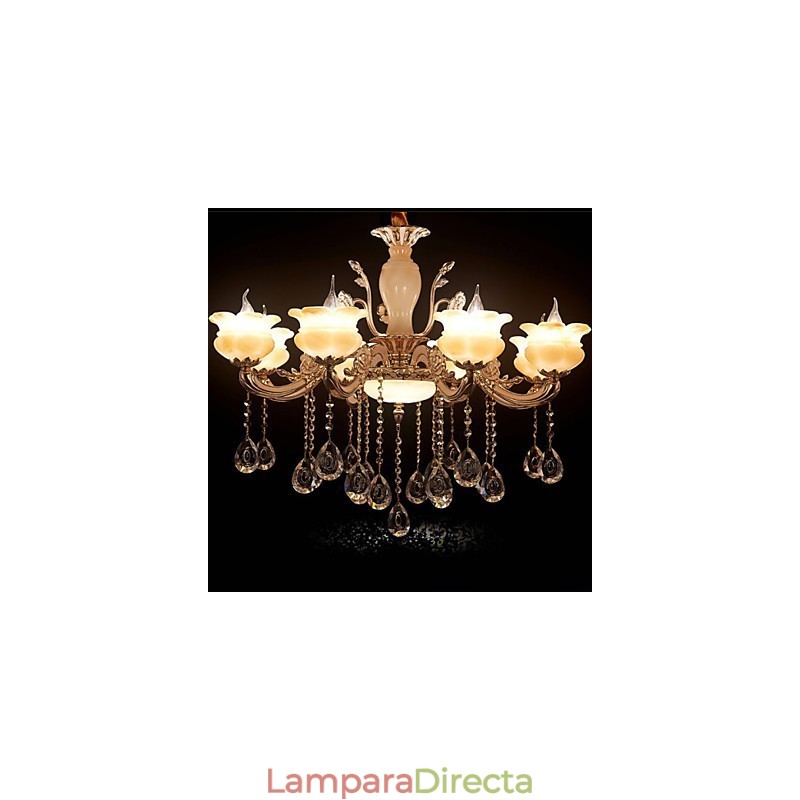 Lámpara colgante de cristal de jade