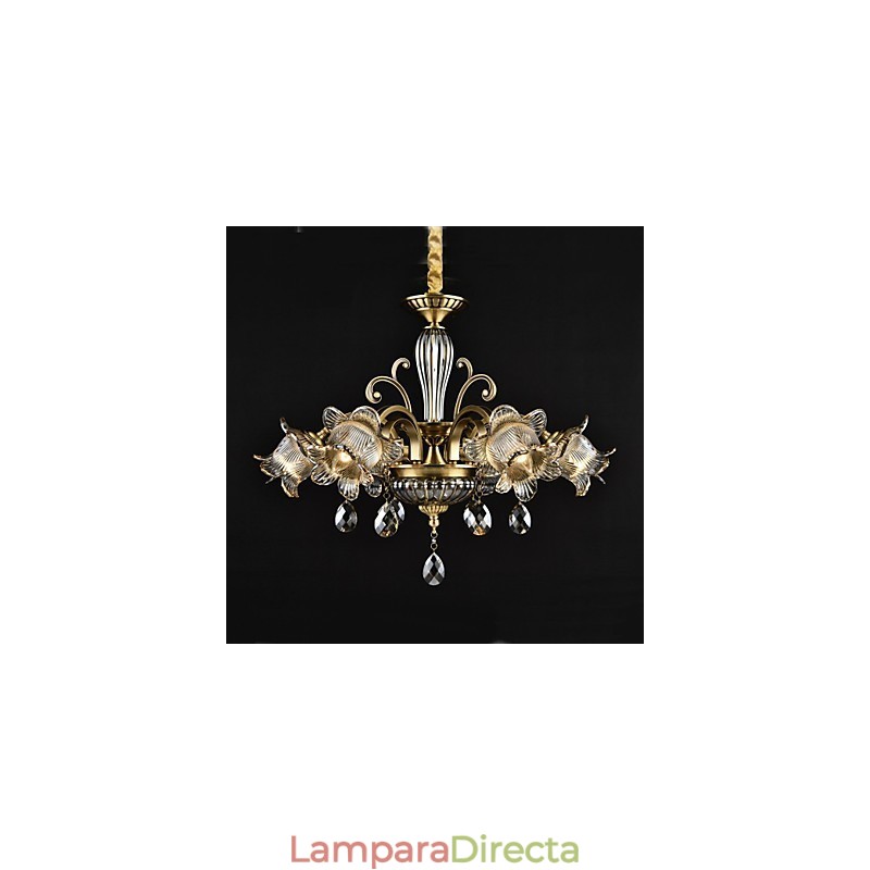 Lámpara de araña de 2 focos con diseño de cabaña rústica para diseñadores de interiores de metal.