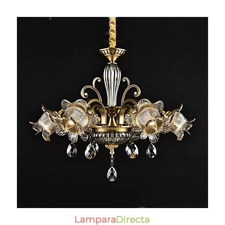 Lámpara de araña de 2 focos con diseño de cabaña rústica para diseñadores de interiores de metal.