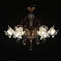 Lámpara de araña de 2 focos con diseño de cabaña rústica para diseñadores de interiores de metal.