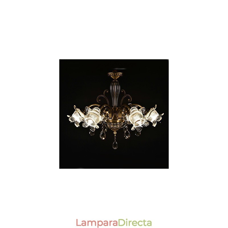 Lámpara de araña de 2 focos con diseño de cabaña rústica para diseñadores de interiores de metal.