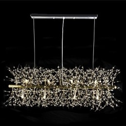 Característica tradicional clásica galvanizada para lámpara de araña de metal de cristal