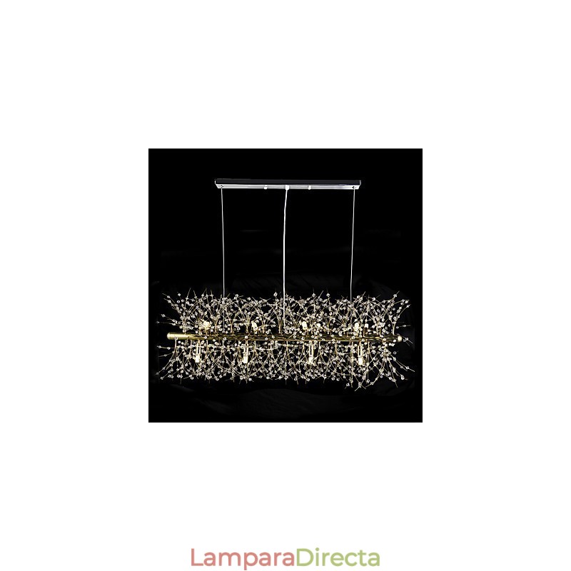 Característica tradicional clásica galvanizada para lámpara de araña de metal de cristal
