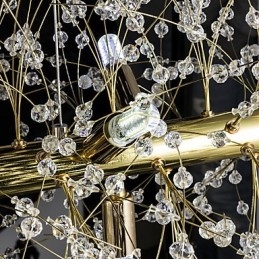 Característica tradicional clásica galvanizada para lámpara de araña de metal de cristal
